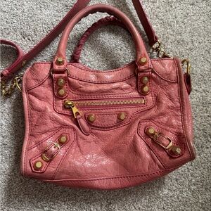 Balenciaga mini city bag gold hardware